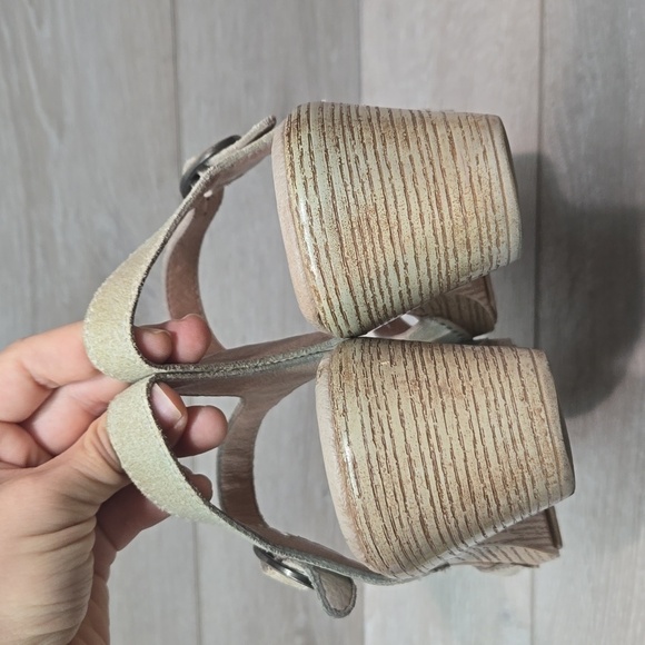 Dansko Women Marlow Oyster washed Ankle Leather Heels Sandals shoes sz 39/8.5-9 - Picture 8 of 15